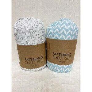 iEnjoy Home Patterned Collection Premium Ultra Soft TWO King Sheet Sets NEW